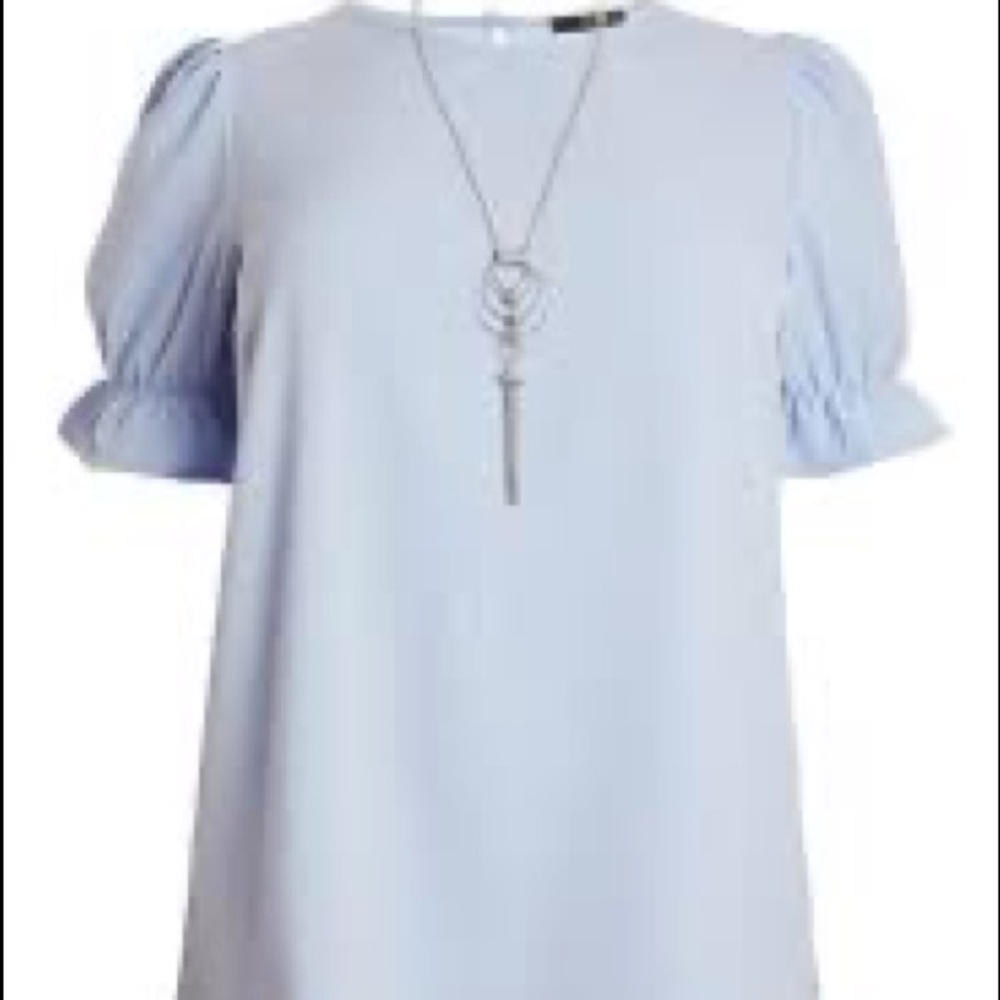 NWT Alex Marie cinched sleeve sea foam blouse